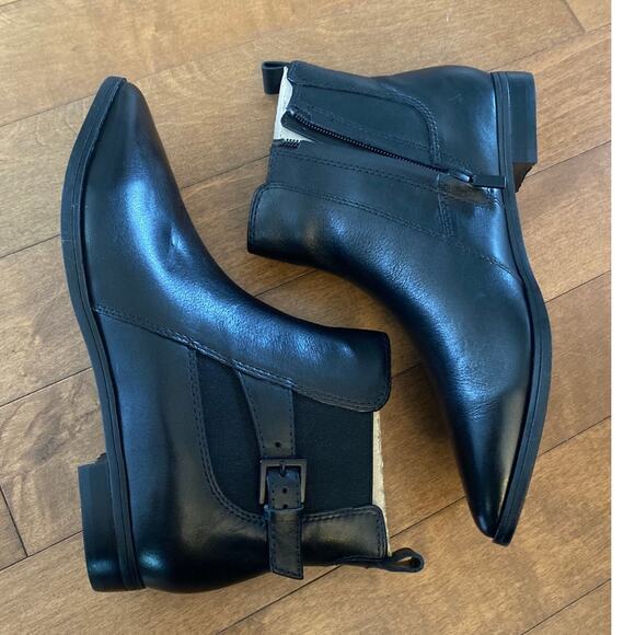 Clarks Morela Liza ankle black boots size 6.5 like new - Picture 2 of 12